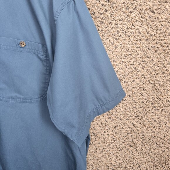 Redhead Shirt Mens XL Blue Button Down Short Sleeve Casual Pocket Cotton - Picture 2 of 7